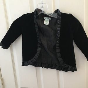 FINAL MARKDOWN Little girls circo black velvet jacket 18 months